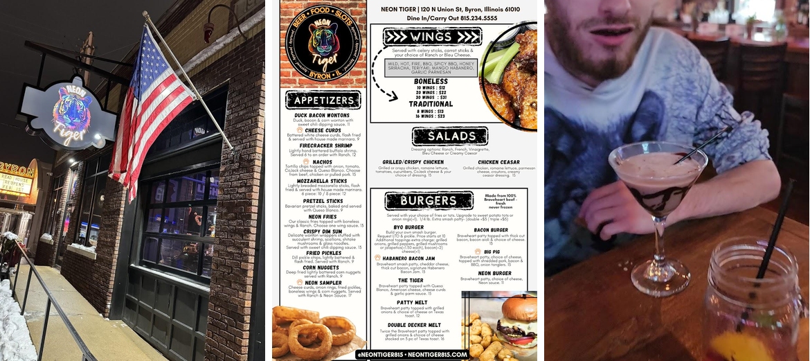 Neon Tiger Menu