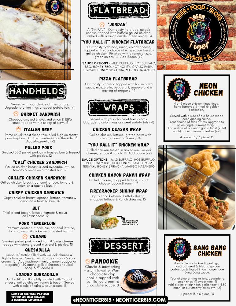 Neon Tiger Menu image 2